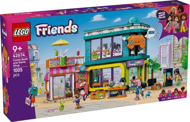 Lego Friends 42674 Stripboeken- en gamewinkel